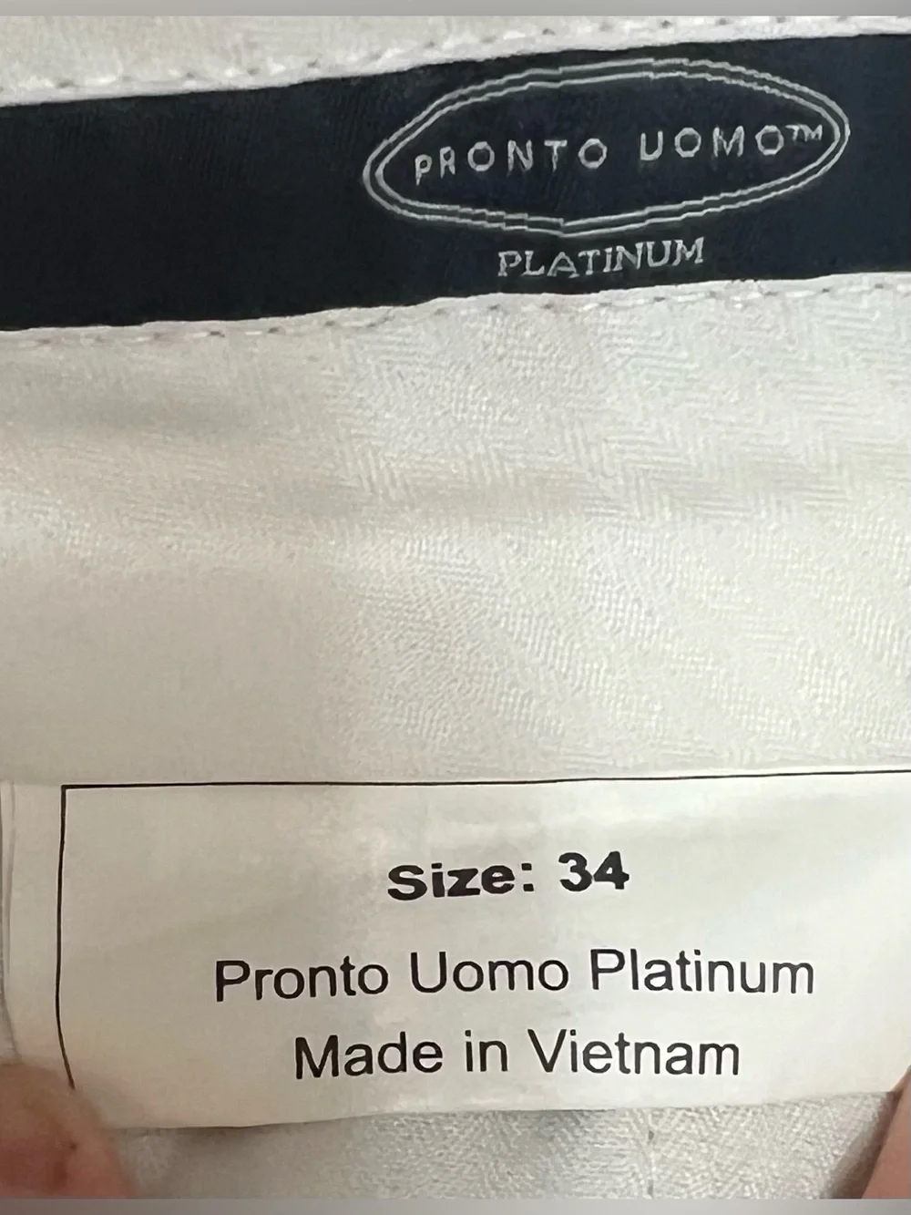 Pronto Uomo Men’s Tan 100% linen pants, 34 x 28.